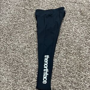 North Face girls black leggings sz 10